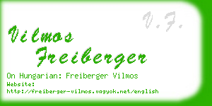 vilmos freiberger business card